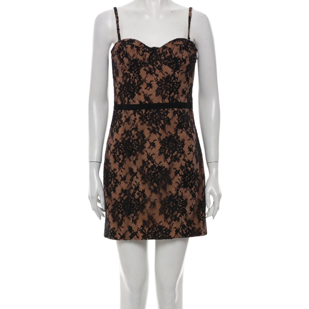 Haute Hippie Lace & Silk Mini Dress